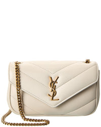 Saint Laurent Saint Laurent Loulou Mini Leather Wallet On Chain