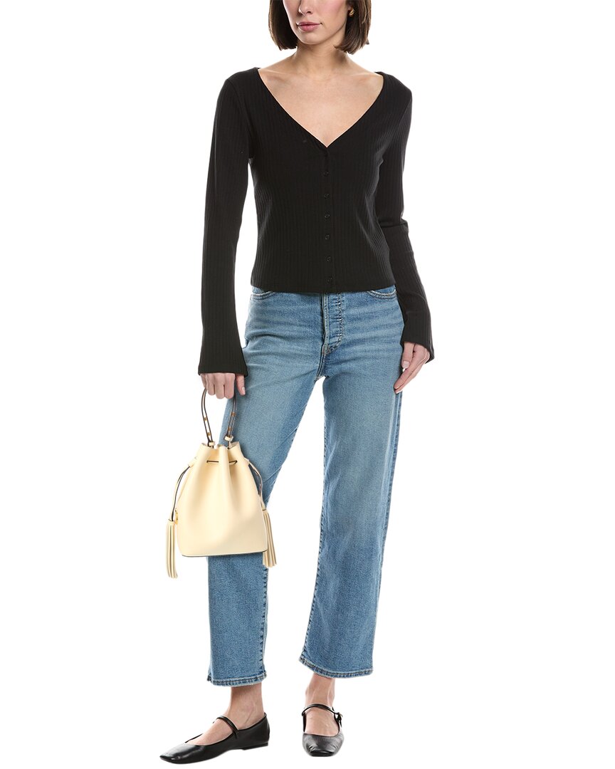 Valentino Vlogo Leather Bucket Bag