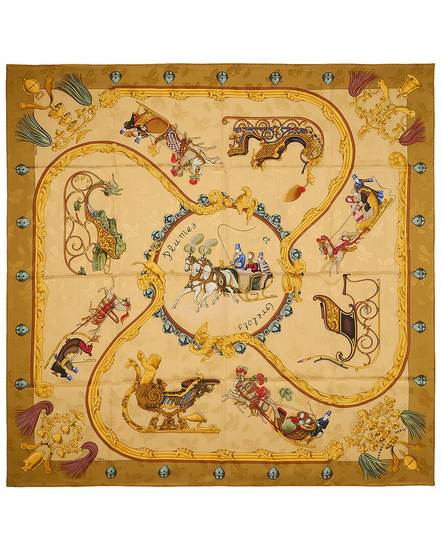 Hermès Hermès Plumes Et Grelots Julie Abadie Silk Scarf (Authentic Pre-Loved)