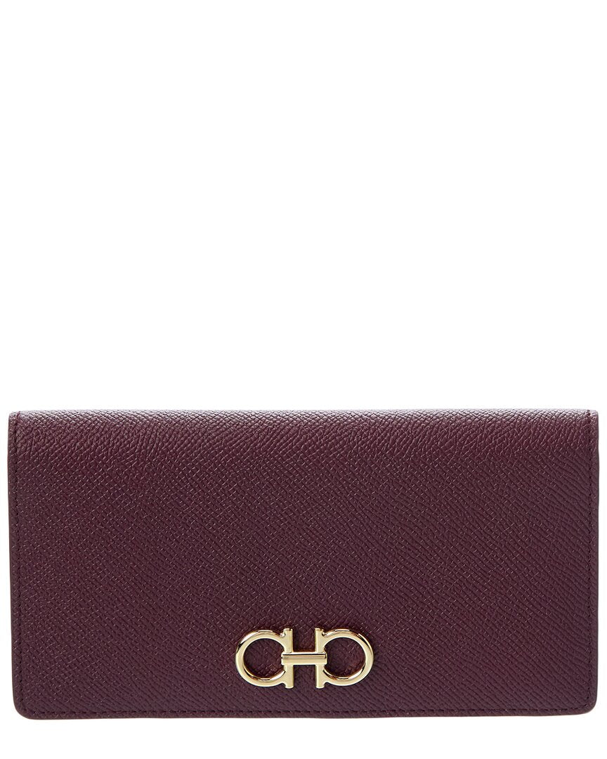 Ferragamo Ferragamo Gancini Leather Continental Wallet