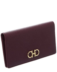 Ferragamo Ferragamo Gancini Leather Continental Wallet
