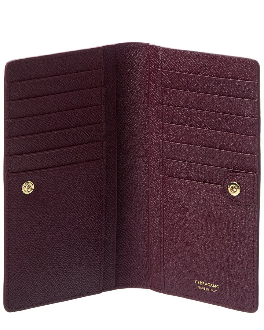 Ferragamo Ferragamo Gancini Leather Continental Wallet
