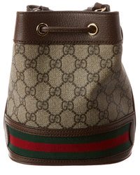 Gucci Ophidia Mini Gg Supreme Canvas & Leather Bucket Bag