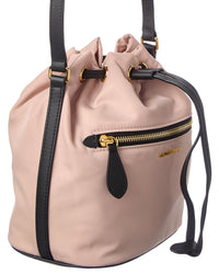Burberry Burberry Nylon & Leather Bucket Bag