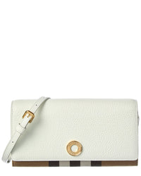 Burberry Burberry Check Canvas & Leather Crossbody