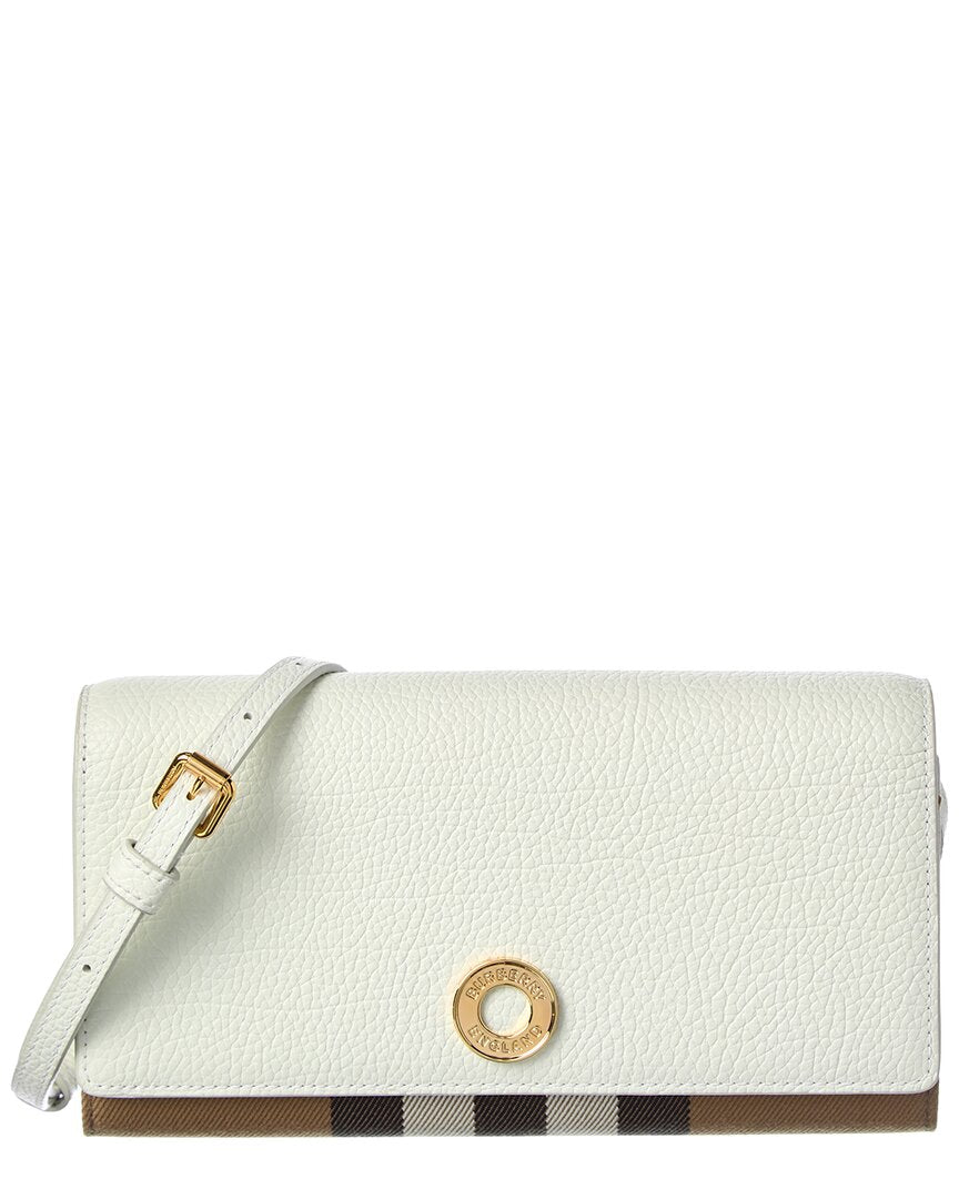 Burberry Burberry Check Canvas & Leather Crossbody