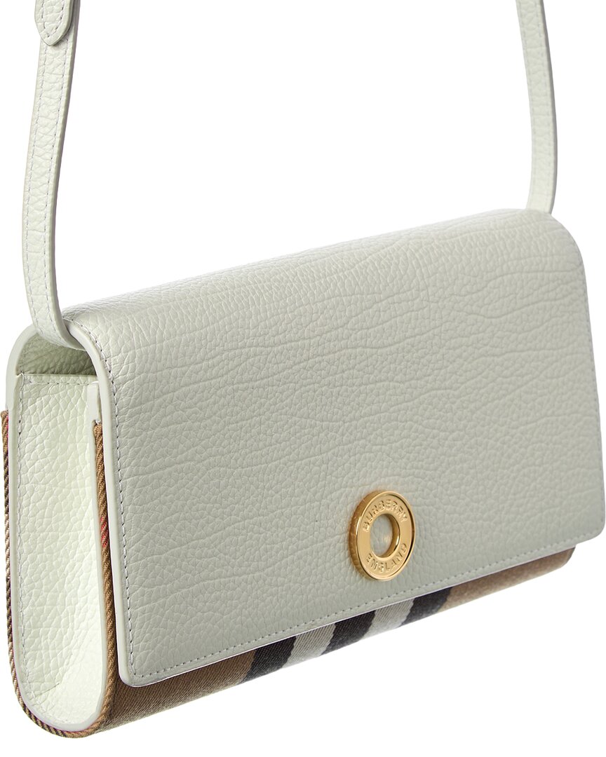 Burberry Burberry Check Canvas & Leather Crossbody