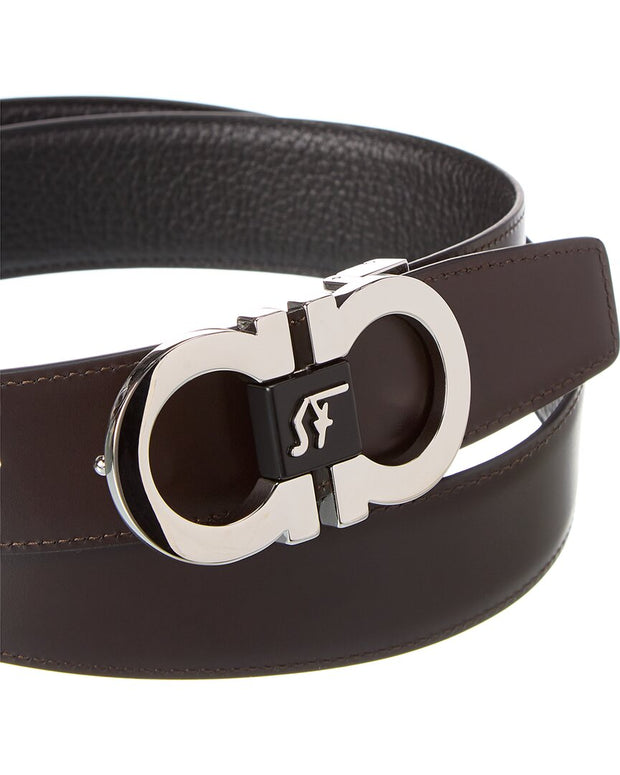 Ferragamo Gancini Adjustable Leather Belt