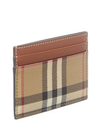 Burberry Check Canvas & Leather Card Case