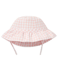 Janie And Jack Gingham Ruffle Sun Hat