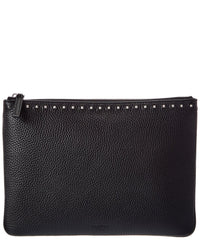 Valentino Valentino Rockstud Grainy Leather Pouch