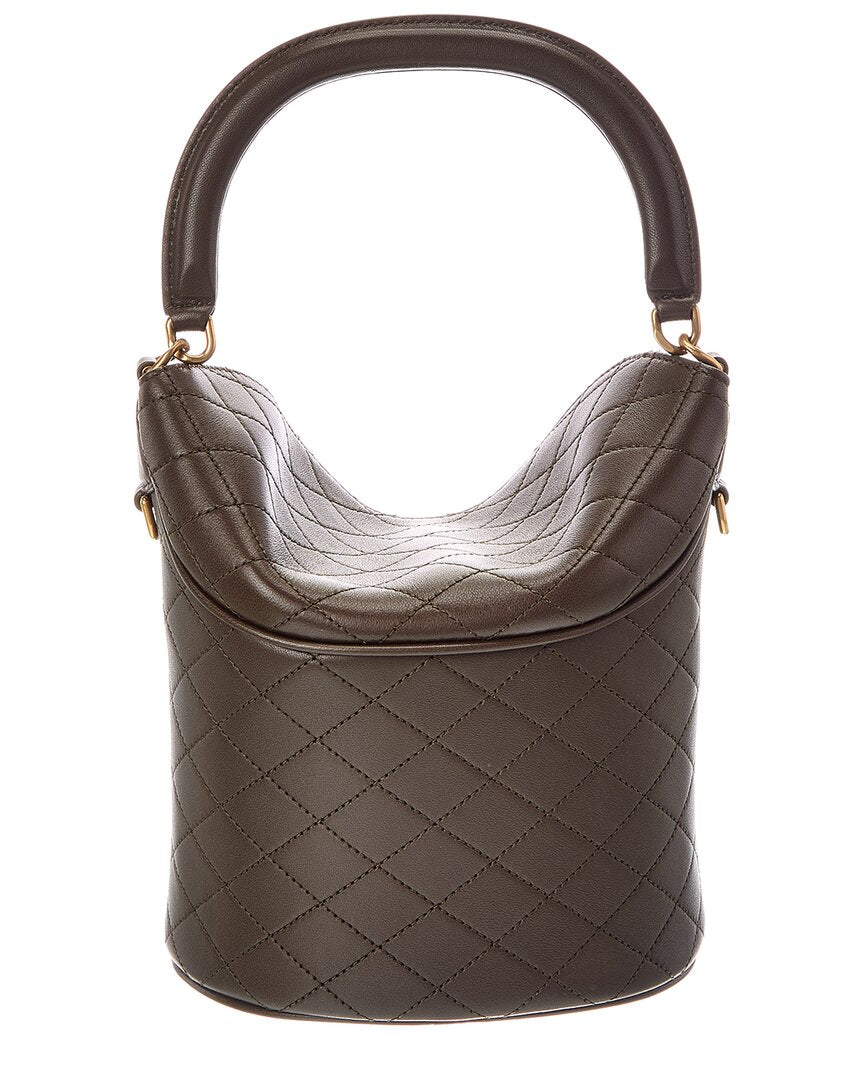 Saint Laurent Saint Laurent Gaby Leather Bucket Bag