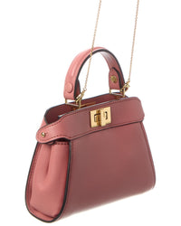 Fendi Nano Peekaboo Leather Clutch