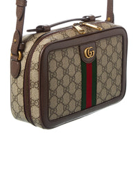 Gucci Ophidia Small Gg Supreme Canvas & Leather Camera Bag