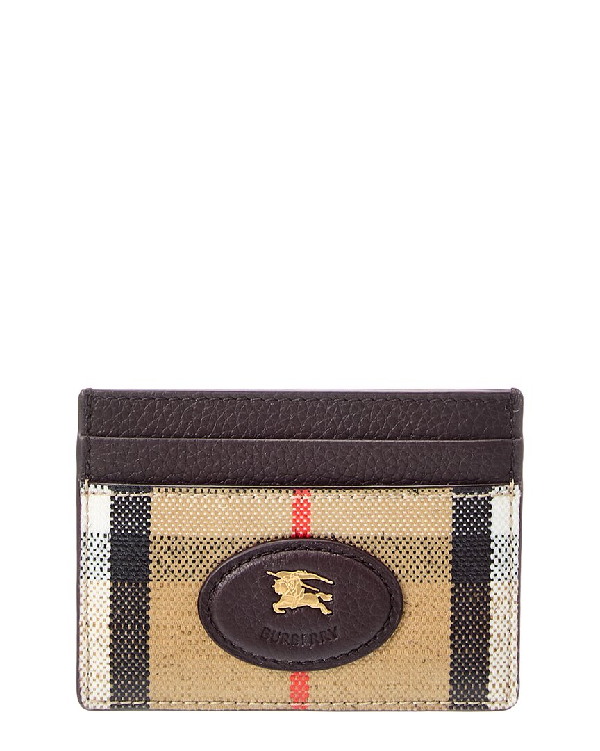 Burberry Burberry Check E-Canvas & Leather Card Holder