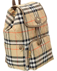 Burberry Horseshoe Quilted Canvas & Leather Backpack