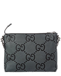 Gucci Medium Jumbo Gg Leather Messenger Bag