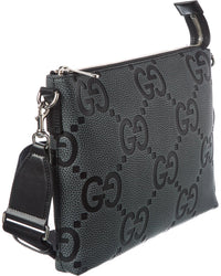 Gucci Medium Jumbo Gg Leather Messenger Bag