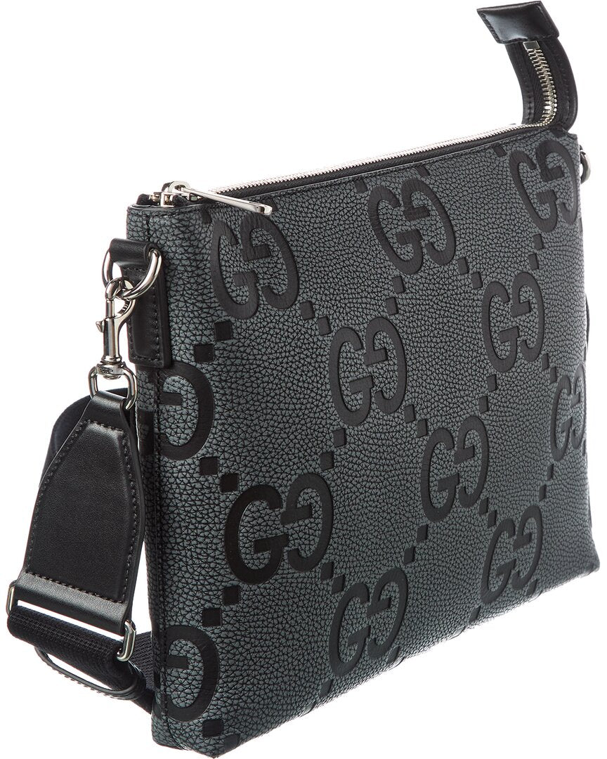 Gucci Medium Jumbo Gg Leather Messenger Bag