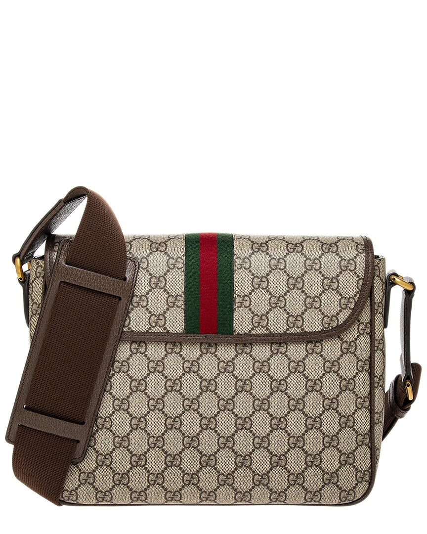 Gucci Ophidia Medium Gg Supreme Canvas & Leather Messenger Bag
