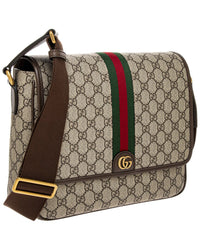 Gucci Ophidia Medium Gg Supreme Canvas & Leather Messenger Bag