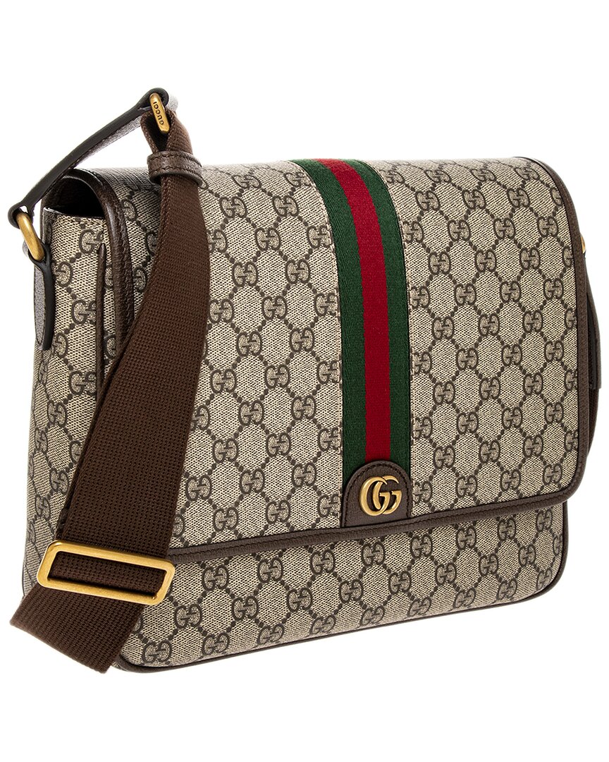 Gucci Ophidia Medium Gg Supreme Canvas & Leather Messenger Bag