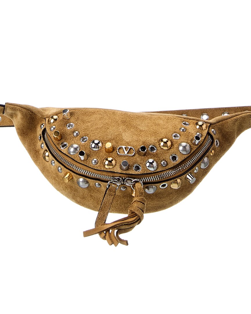 Valentino Valentino Vlogo Suede Belt Bag