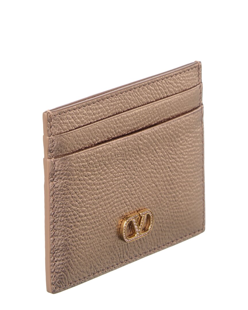 Valentino Valentino Vlogo Signature Leather Card Case
