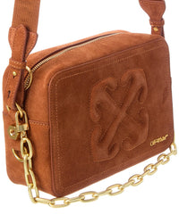 Off-White Medium Suede Camera Bag