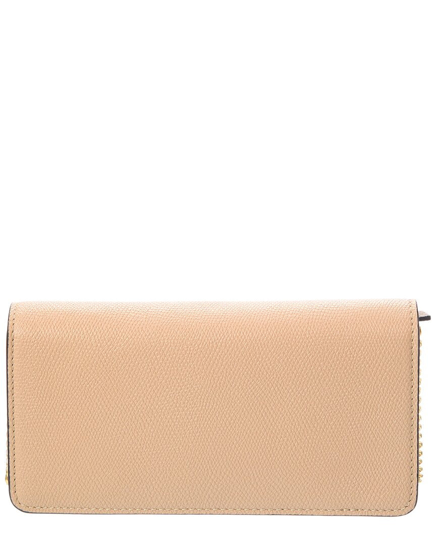 Valentino Vsling Grainy Leather Wallet On Chain