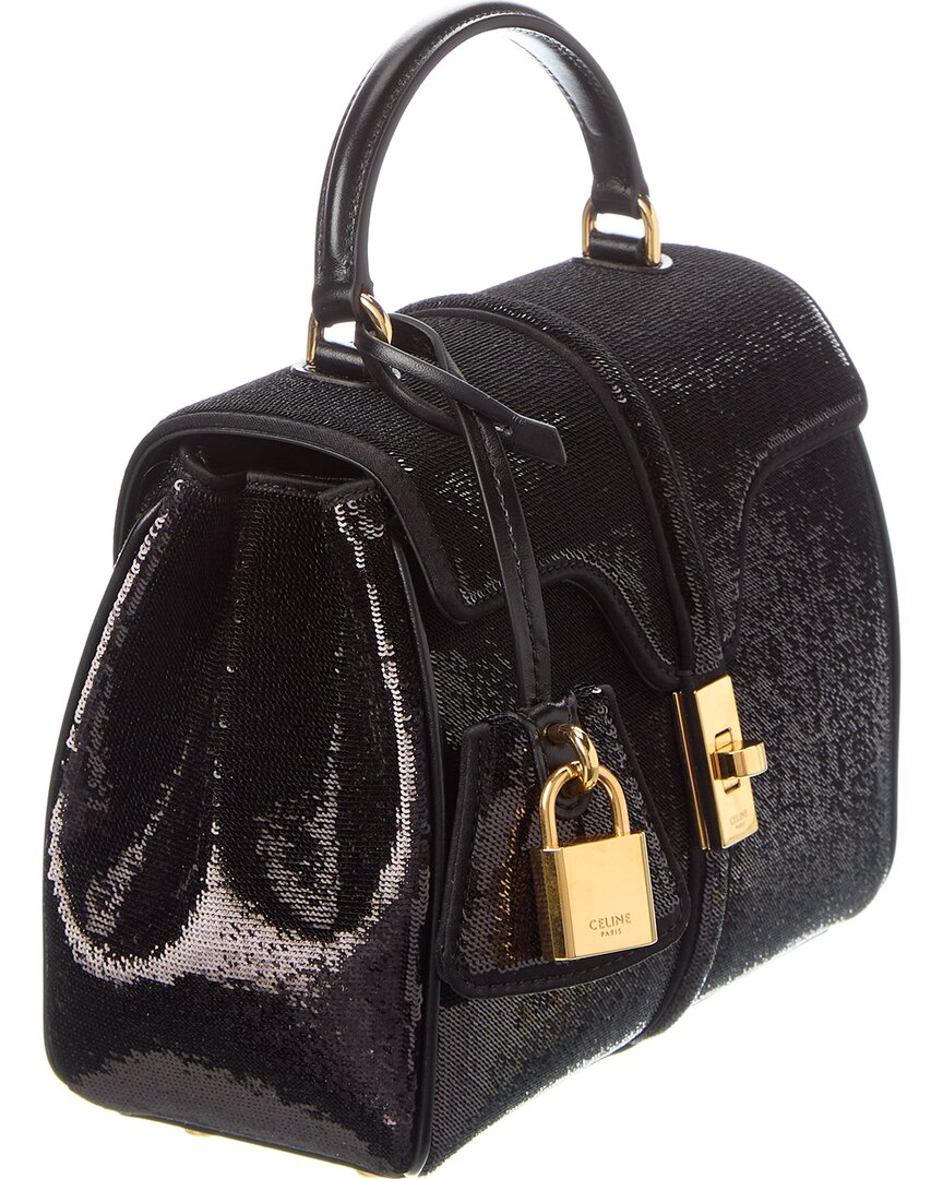 Celine 16 Mini Sequin Leather Satchel