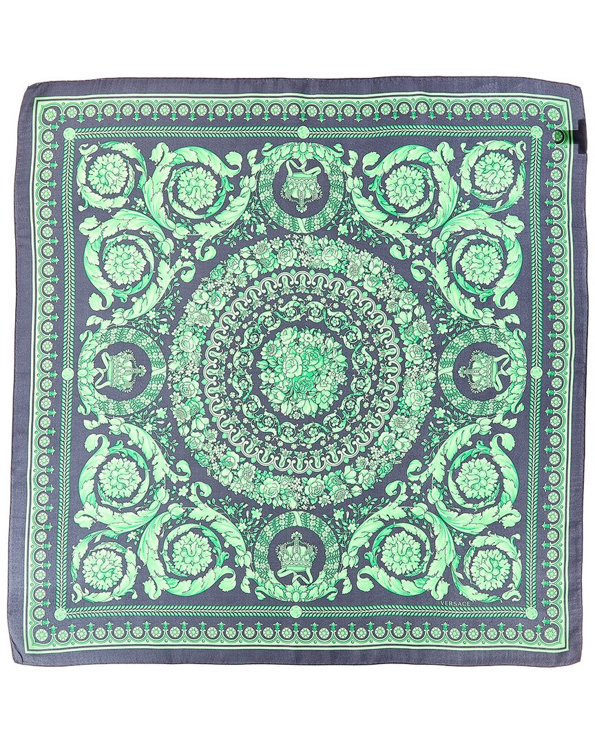 Versace Barocco Print Silk Scarf
