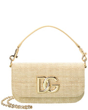 Dolce & Gabbana Dg Logo Raffia Shoulder Bag