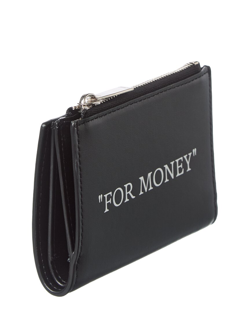 Off-White™ Off-White™ Quote Bifold Leather Zipped Card Case