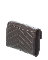 Saint Laurent Small Matelasse Leather Envelope Wallet