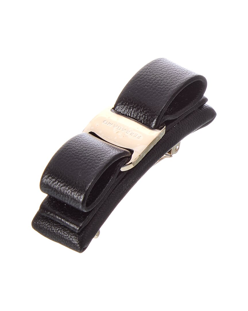 Ferragamo Ferragamo Double Vara Leather Hair Clip