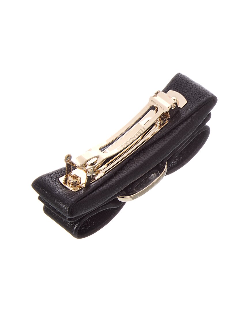 Ferragamo Ferragamo Double Vara Leather Hair Clip