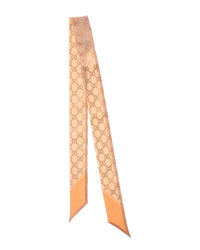 Gucci Gg Logo Printed Silk Neck Bow