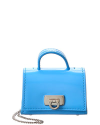Ferragamo Leather Airpods Case Blue