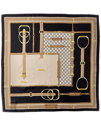 Gucci Gucci Horsebit & Gg Print Silk Scarf
