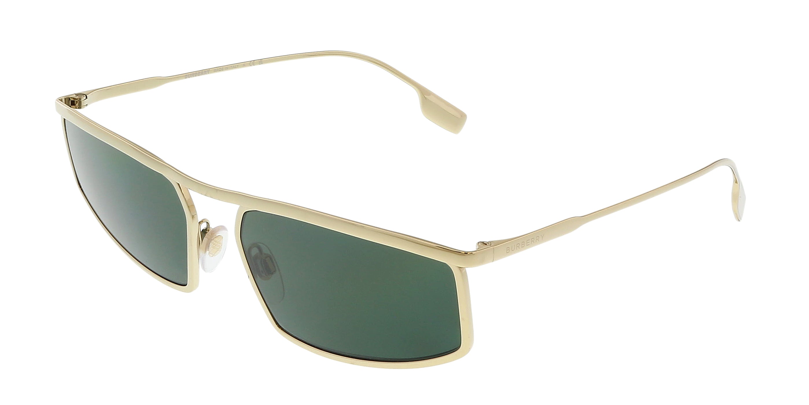 Burberry 0BE3129 110971 Ruby Light Gold Rectangular Full Rim Sunglasses