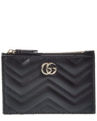 Gucci Gucci Gg Marmont Zip Leather Key Pouch
