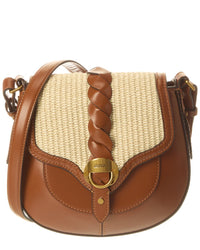 Isabel Marant Altay Small Raffia & Leather Shoulder Bag