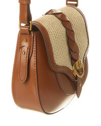 Isabel Marant Altay Small Raffia & Leather Shoulder Bag