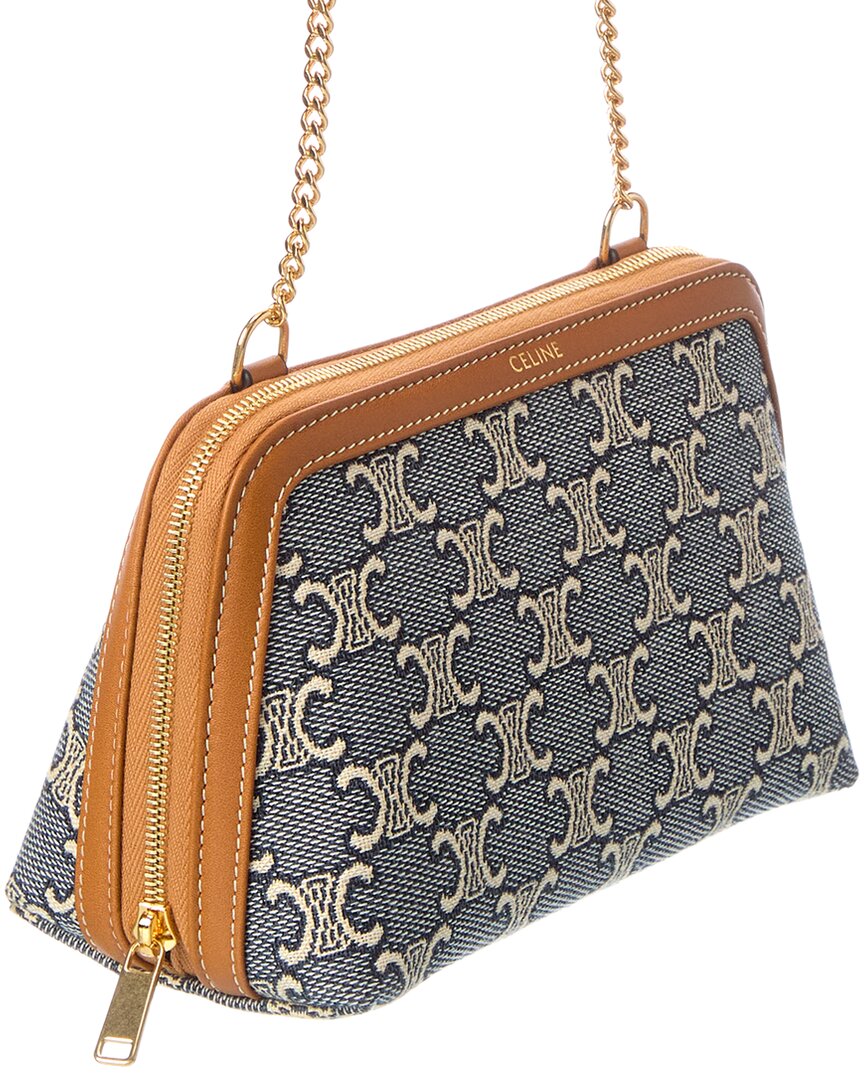 CELINE Celine Logo Leather Crossbody