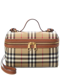 Burberry Burberry Check E-Canvas & Leather Vanity Case