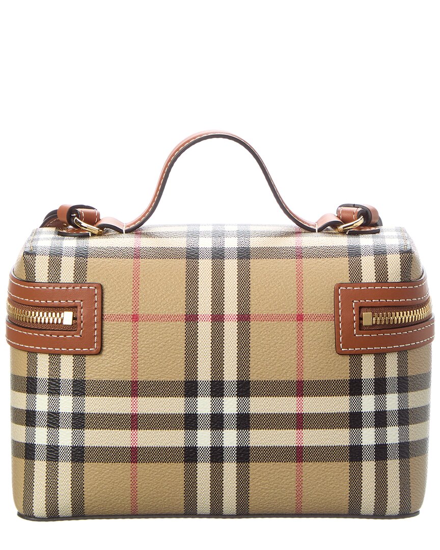 Burberry Burberry Check E-Canvas & Leather Vanity Case