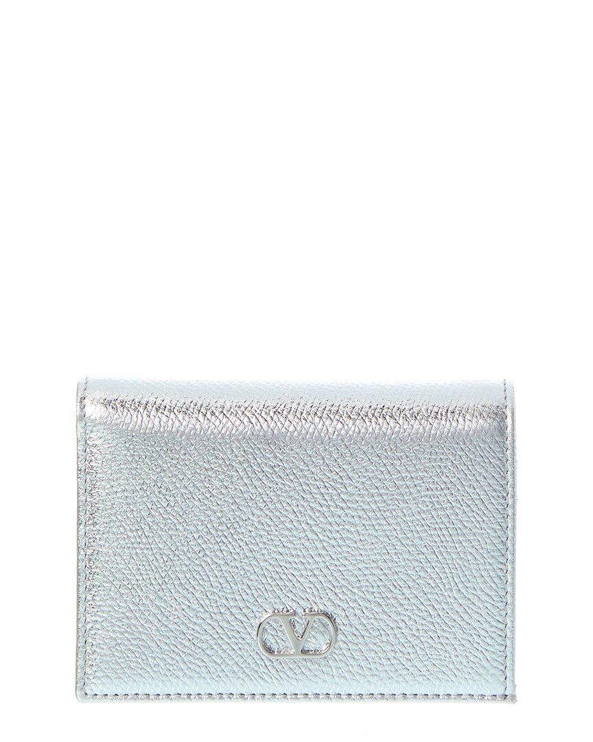 Valentino Vlogo Signature Leather Card Case