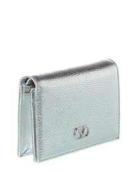 Valentino Vlogo Signature Leather Card Case