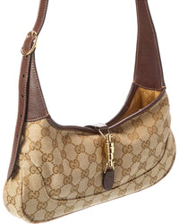 Gucci Gucci Jackie Slim Medium Canvas & Leather Hobo Bag